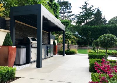 covered barbecue area in South London