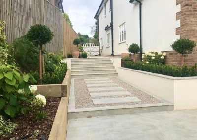 stone garden pathway for Sevenoaks home