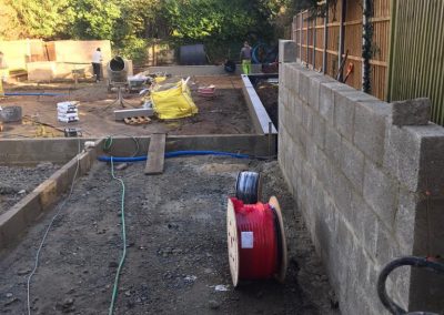 New modern garden construction in Keston, Kent