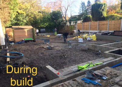 New modern garden construction in Kent